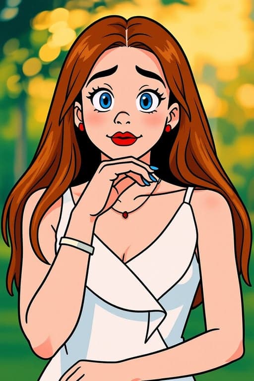 a full character re-illustration of the person as a classic Looney Tunes–style cartoon character, completely redrawn from scratch rather than filtered, rebuilding the character using golden-age American animation rules, featuring theatrical slapstick facial acting, oversized eyes and mouth, extreme squash-and-stretch anatomy, elastic body movement, bold clean contour lines, smooth hand-painted cel-style shading, dynamic performance-driven posing, and a lively vintage cartoon atmosphere inspired by 1940s–1950s Looney Tunes animation.