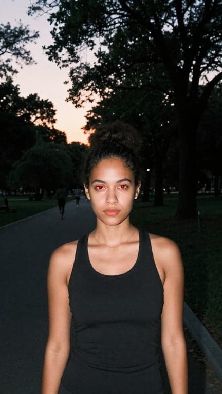 Even out both of her eyes by r...