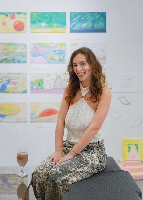 Princess dress before – portrait before pastel rainbow edit